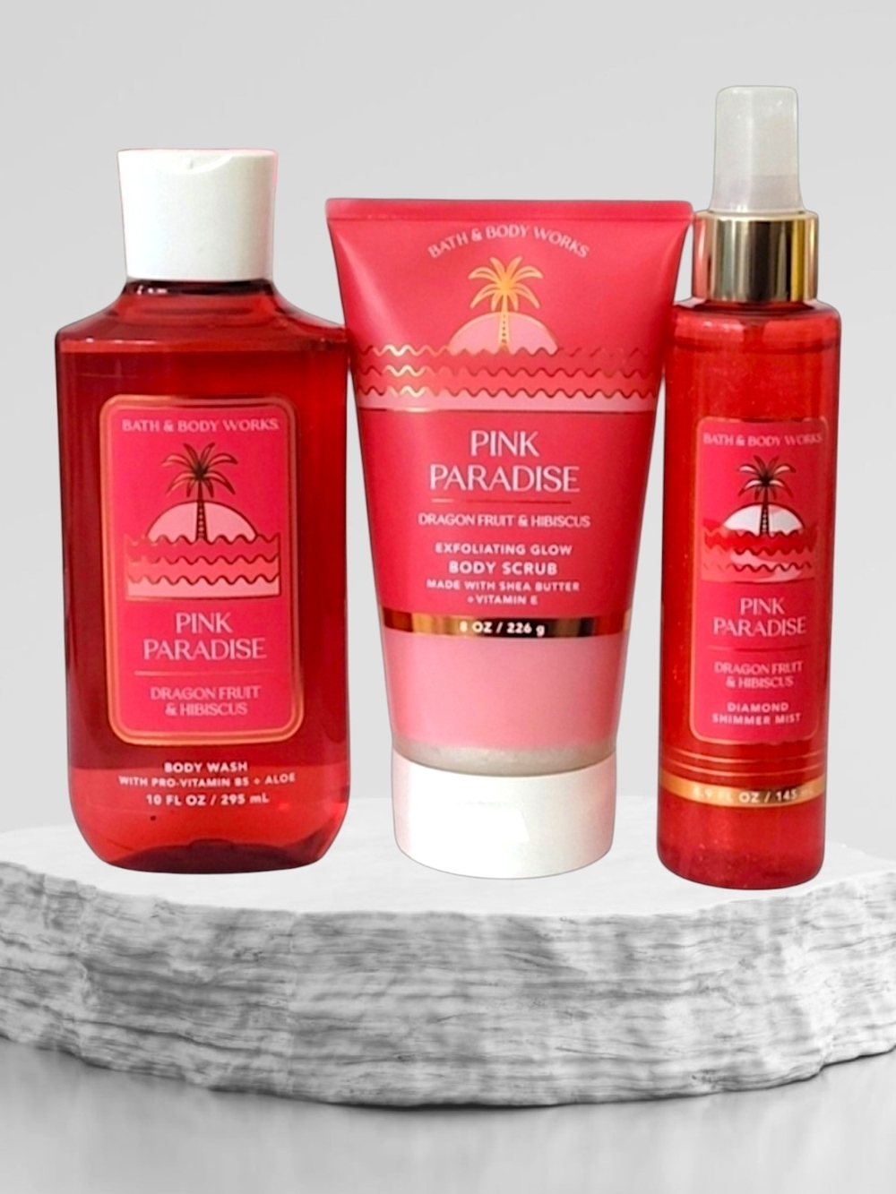 Bath & Body Works Pink Paradise Dragon Fruit & Hibiscus Body Trio